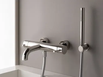 X-CHANGE_MONO - Wall-mounted external brass bathtub set with hand shower by Rubinetterie Treemme - view 2